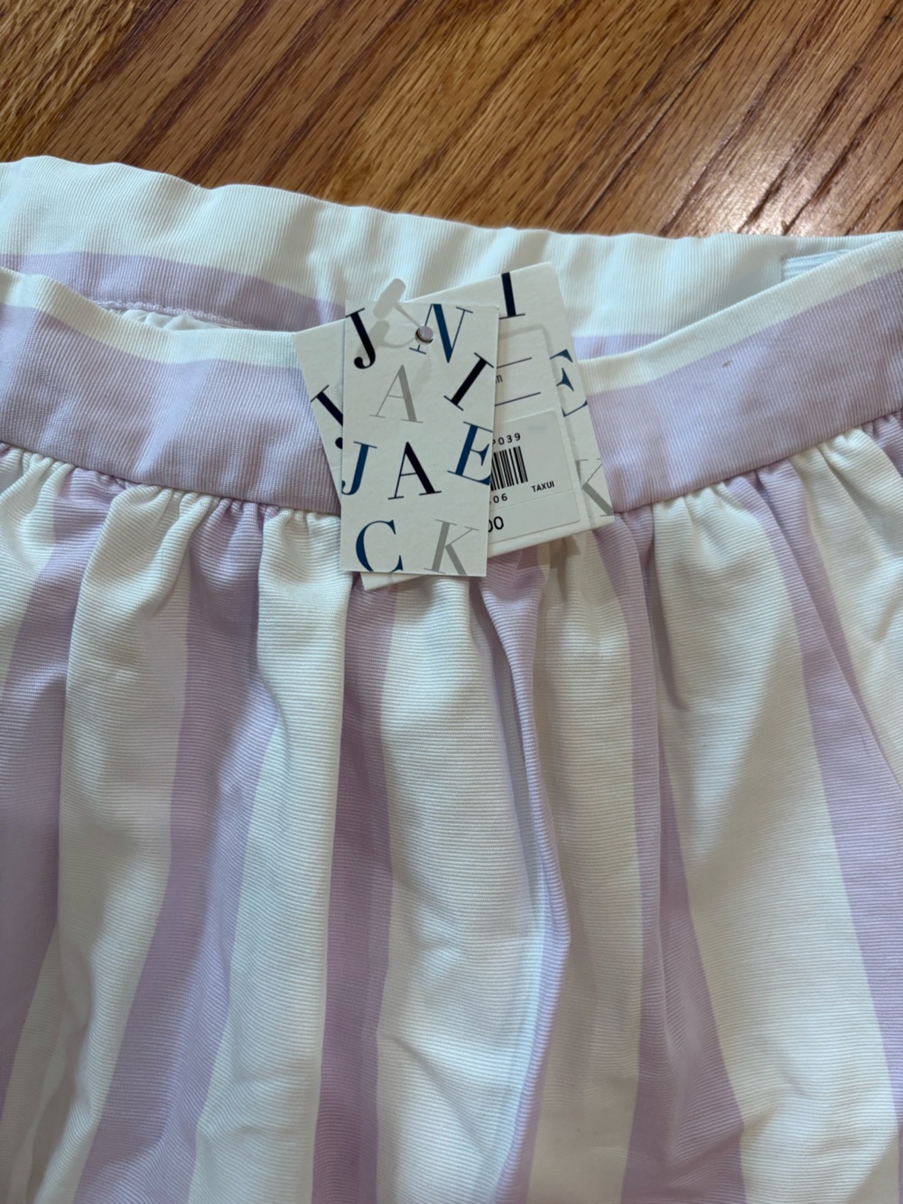 NWT Janie & Jack Lavender and White Stripe Skirt sz 7 - Picture 2 of 7